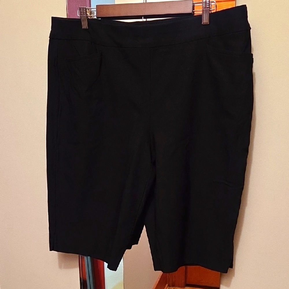 Chico's Black Bermuda Shorts Casual Style